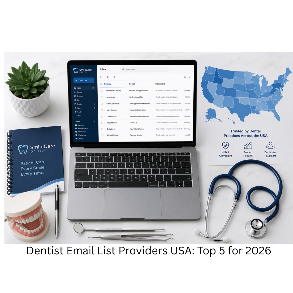 Dentist Email List Providers USA: Top 5 for 2026
